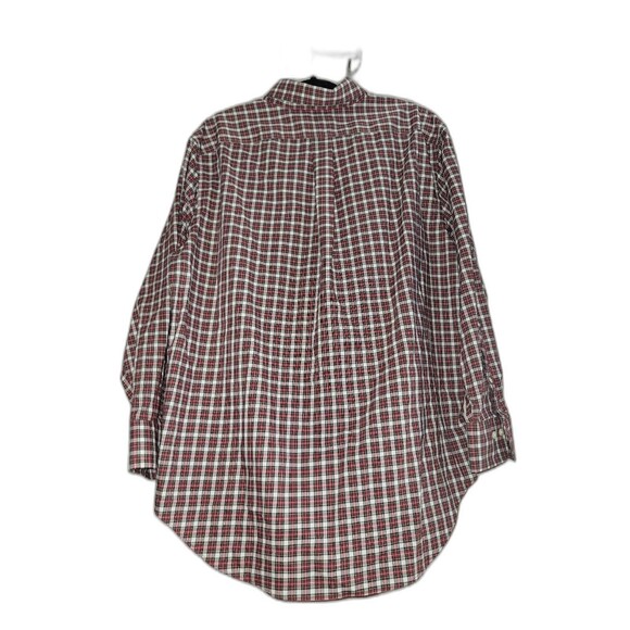 Lauren By Ralph Lauren Men's Red White Black Long Sleeve Shirt NWOT 32/33 - Picture 11 of 11